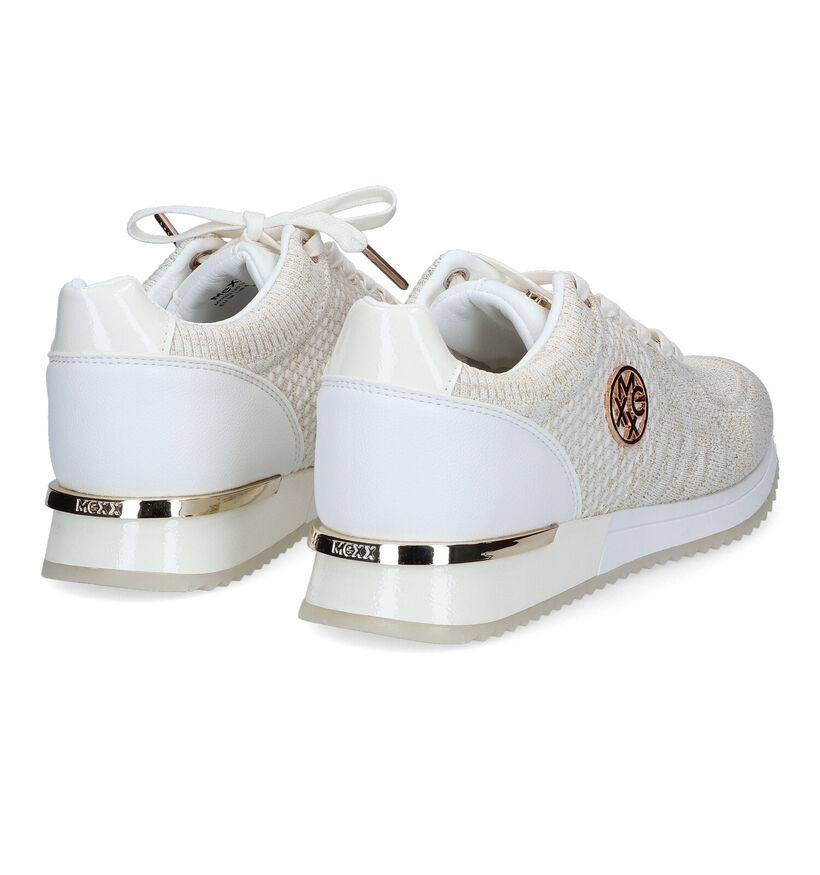 Mexx Gitte Glitter Witte Sneakers voor dames (303568) - geschikt voor steunzolen