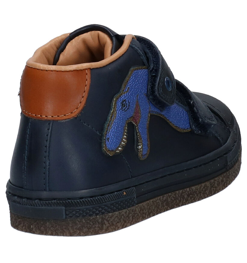 STONES and BONES Linop Cognac Velcroboots in leer (295163)