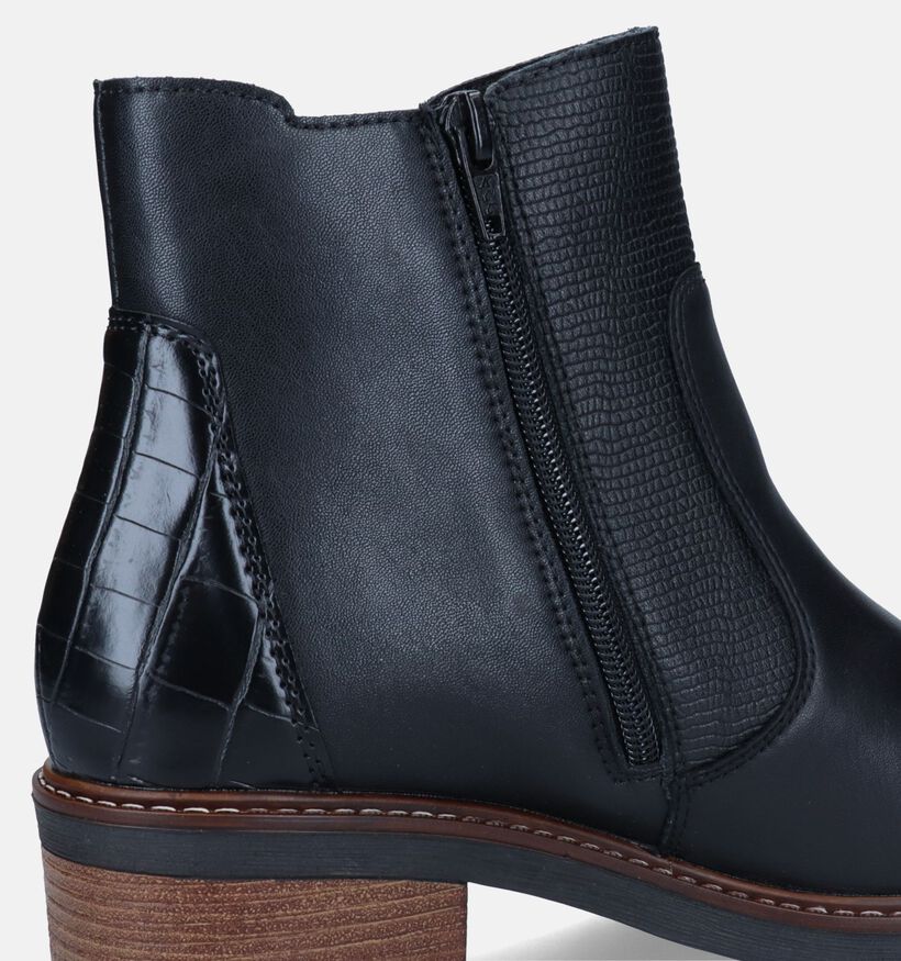Remonte Bottillons avec talon carré en Noir pour femmes (331586)