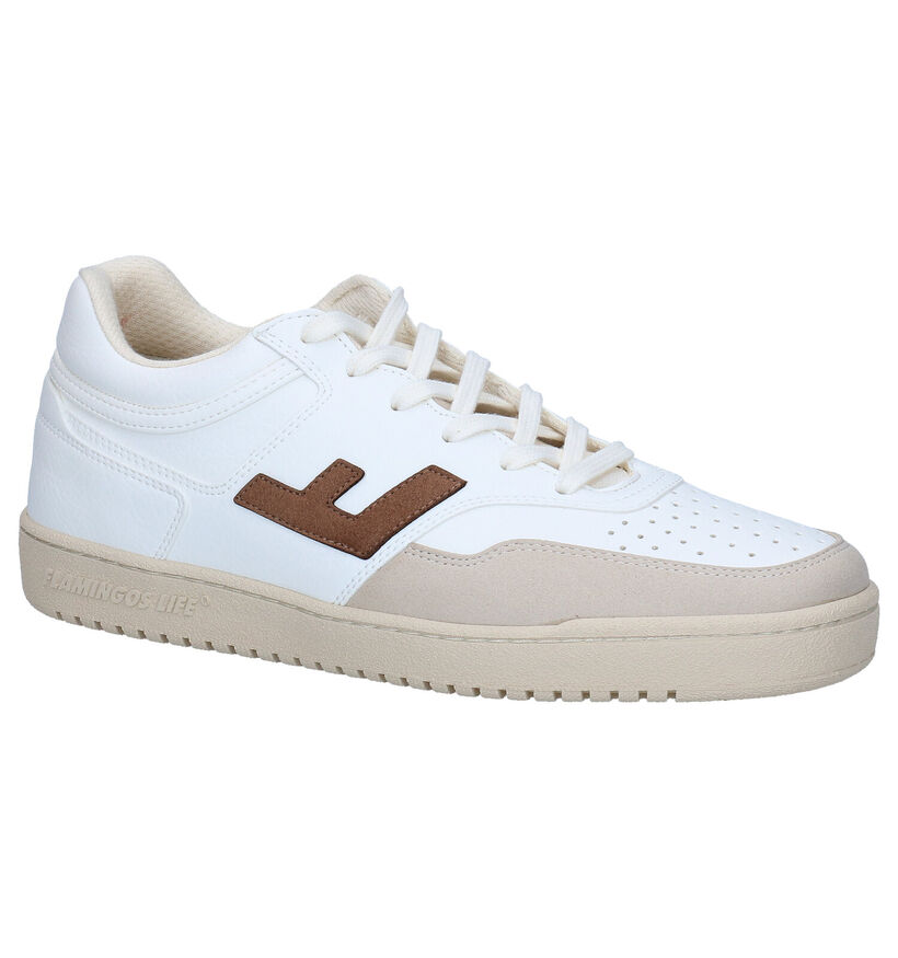 Flamingos' Life Retro 90 Baskets en Écru en simili cuir (299858)