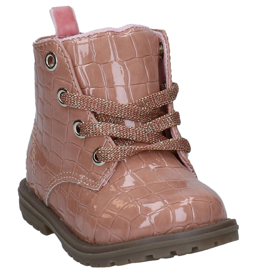 Bumba Bottines pour bébé en Rose foncé en simili cuir (280766)