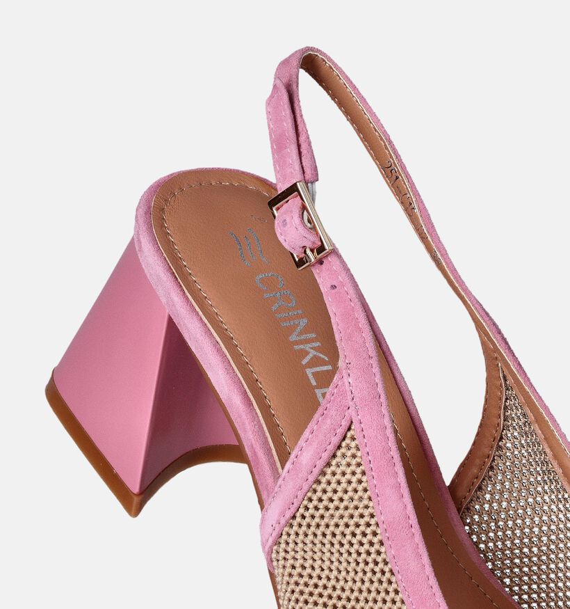 Crinkles Escarpins slingback en Or rose pour femmes (356257)