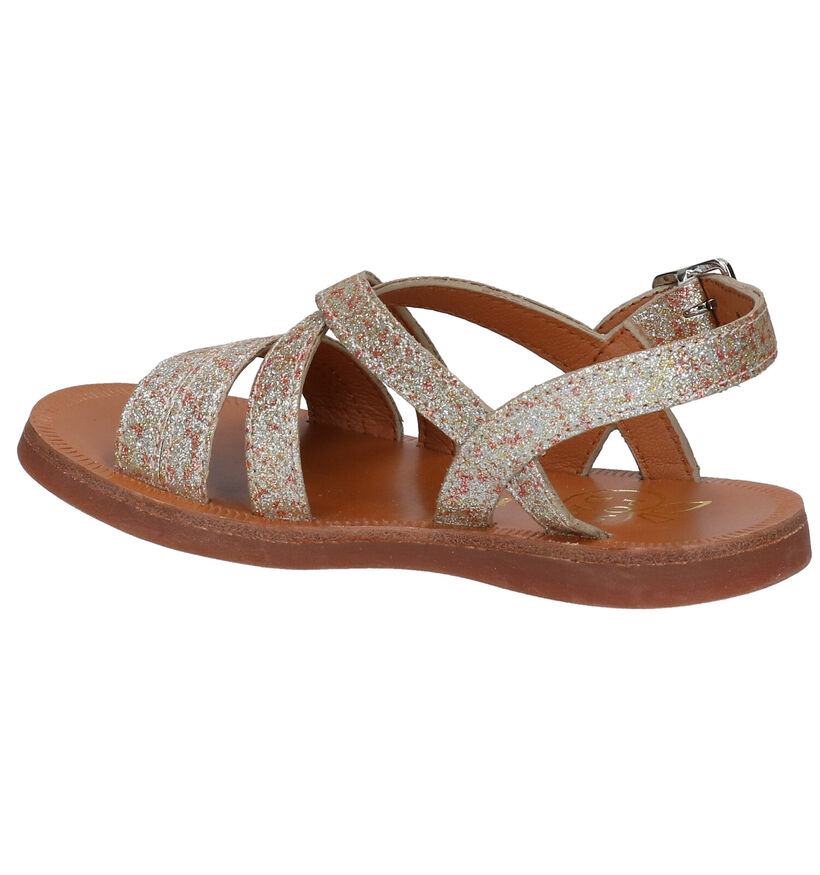 Pom d'Api Plagette Lagon Sandales en Or en cuir (288634)