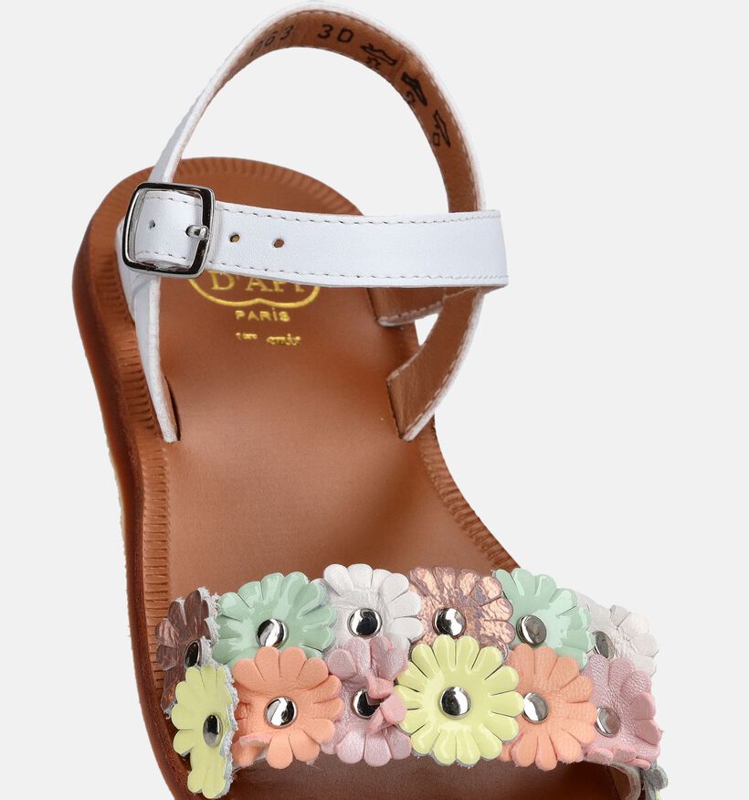 Pom d'Api Plagette Sandales en Blanc pour filles (370284)