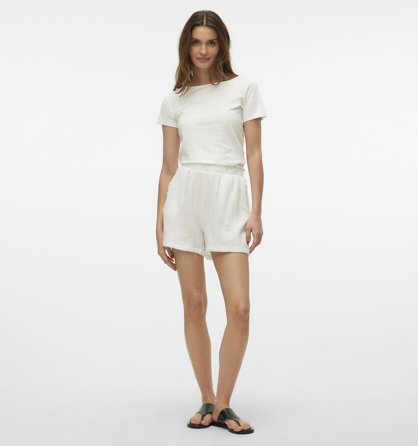 Vero Moda Natali Short en Blanc pour femmes (353176)