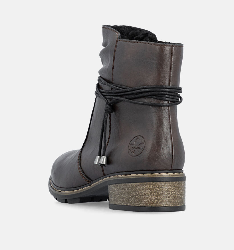 Rieker Bottines motardes en Brun fonc&eacute; pour femmes (379973)