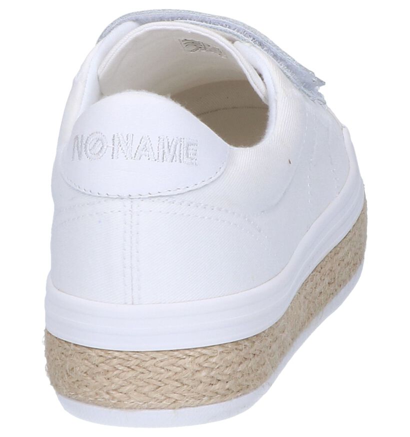 Witte Sneakers No Name Malibu Straps in stof (243176)