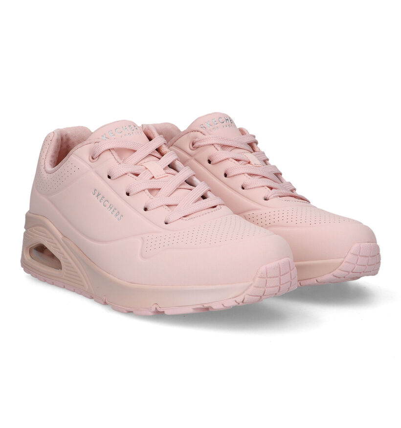 Skechers Uno Frosty Kicks Roze Sneakers voor dames (319370) - geschikt voor steunzolen