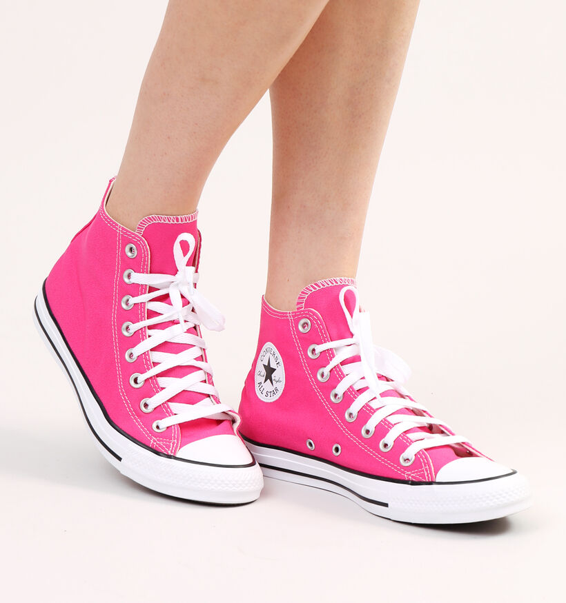 Converse CT All Star HI Baskets en Fuchsia pour femmes (341711)