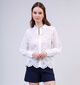 Pieces Vilde Wit Hemd Kant voor dames (351119)