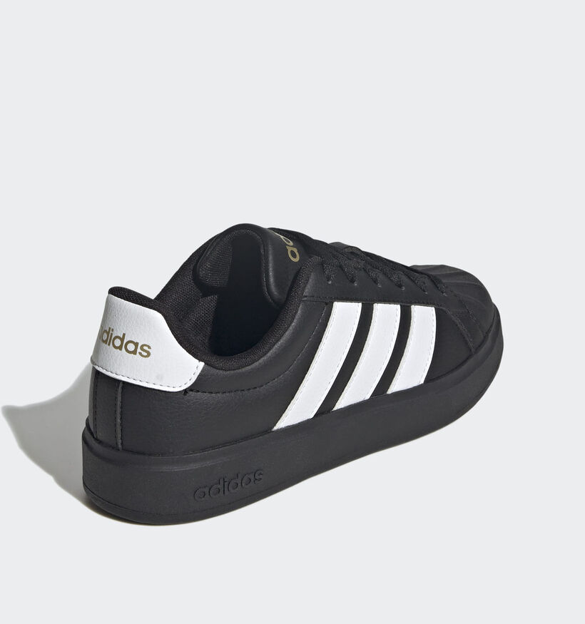 Adidas Streettalk J Baskets basses en Noir pour gar&ccedil;ons (372695) - pour semelles orthop&eacute;diques