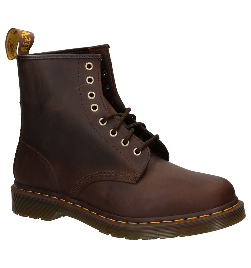 Dr. Martens Boots à lacets en Brun foncé en cuir (292455)