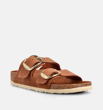 Birkenstock Arizona Slippers Black/Cognac