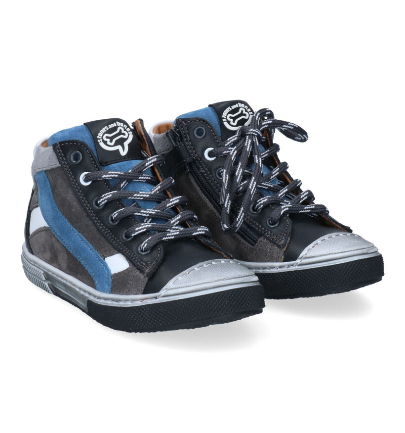 STONES and BONES Raspo Chaussures hautes en Bleu pour garçons (313873) - pour semelles orthopédiques