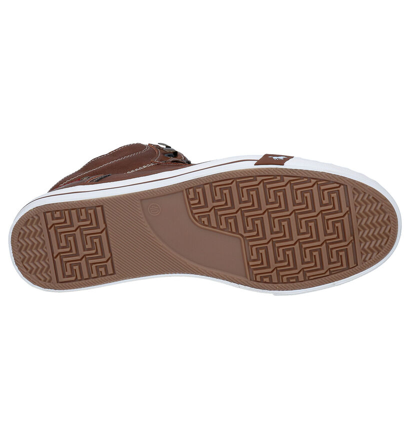 Mustang Cognac Sneakers in kunstleer (294368)