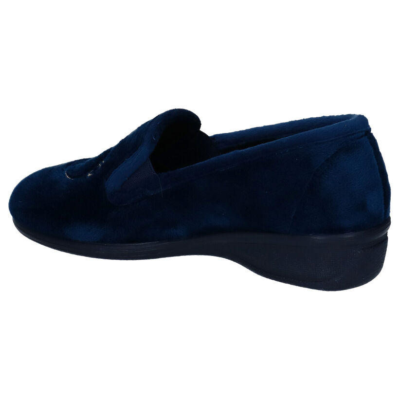 Hush Puppies Dashio Pantoufles en Bleu en textile (292702)