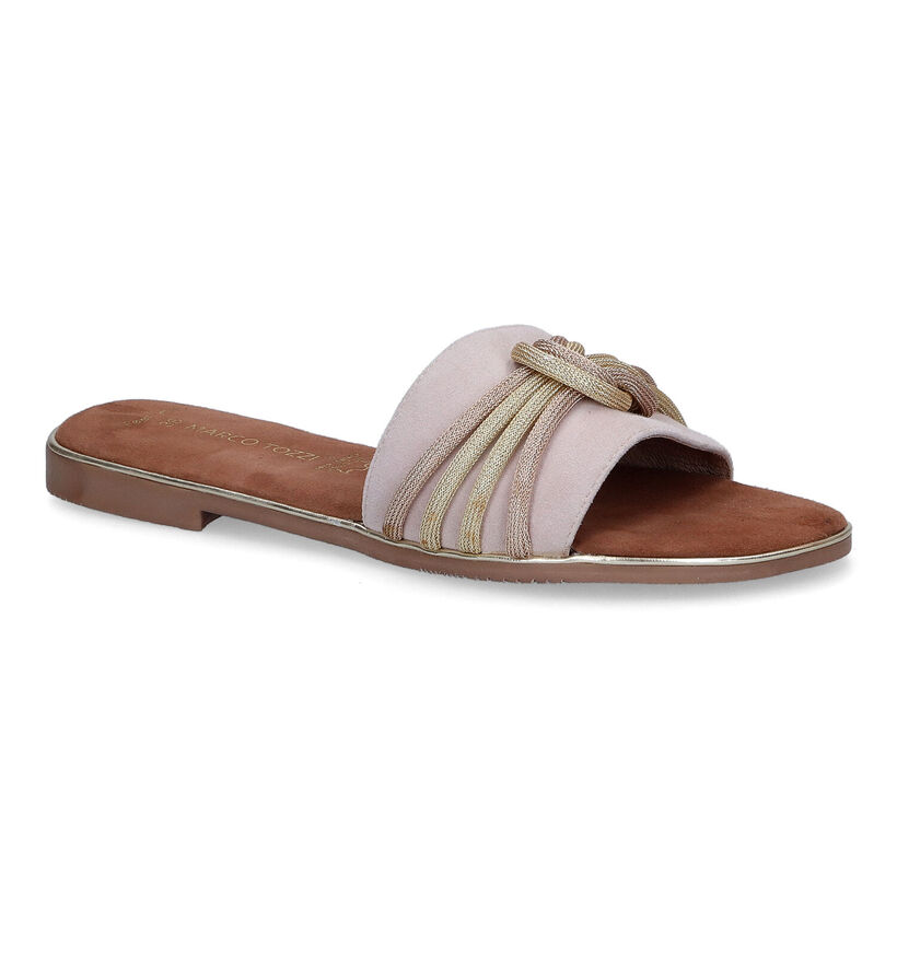 Marco Tozzi Nu-pieds plates en Rose en daim (307618)