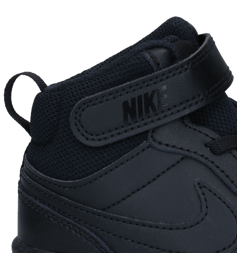 Nike Court Borough Mid 2 PS Zwarte Sneakers in kunstleer (299898)