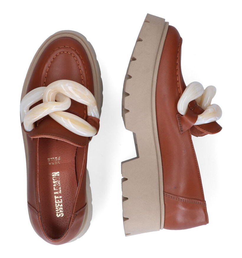 Sweet Lemon Rulopi Mocassins en cognac pour femmes (308845)