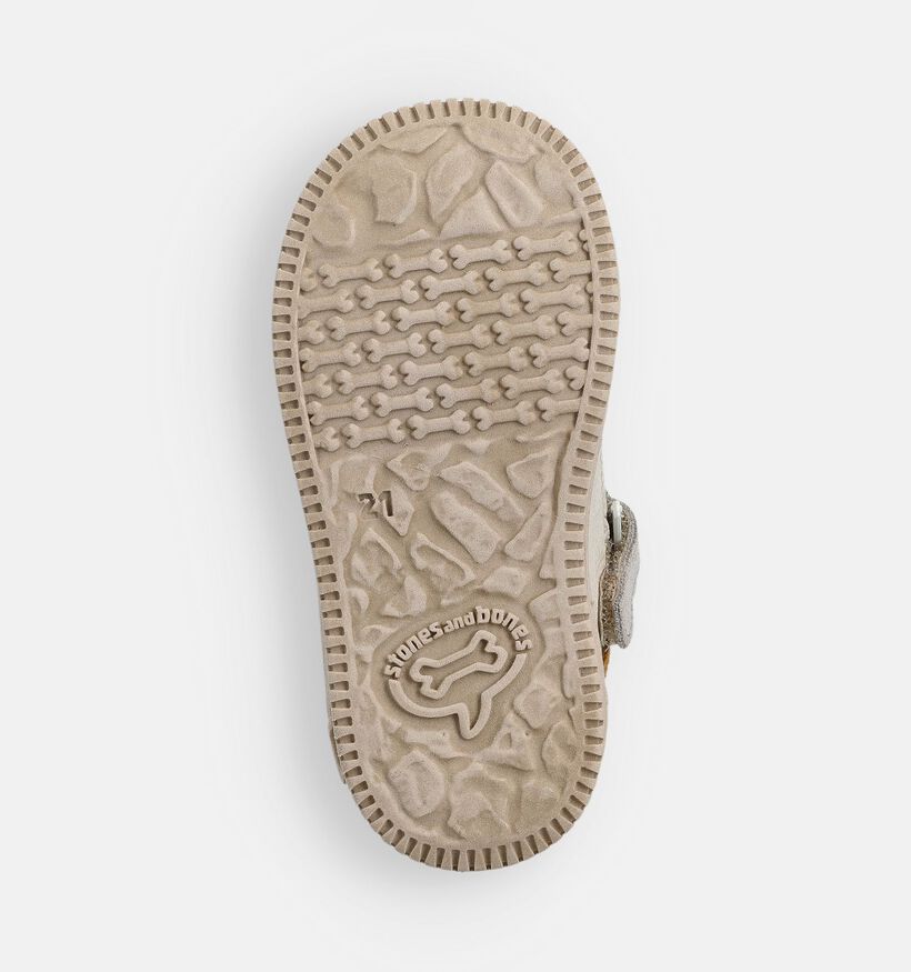 STONES and BONES Naxi Witte/Gele Sneakers voor jongens (369642) - geschikt voor steunzolen