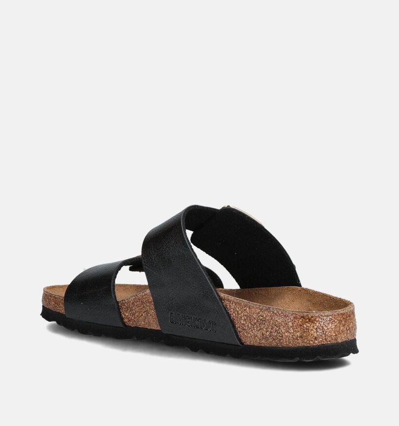 Birkenstock Sydney Cushion Buckle Zwarte Slippers voor dames (360264)