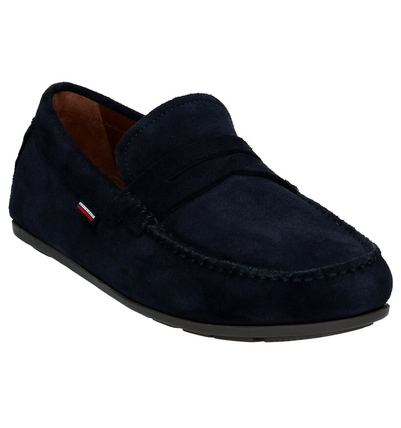 Tommy Hilfiger Blauwe Mocassins in daim (285326)