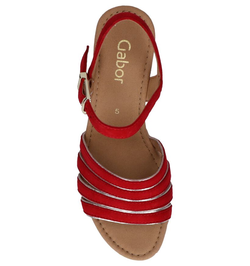 Rode Sandalen Gabor in daim (245555)