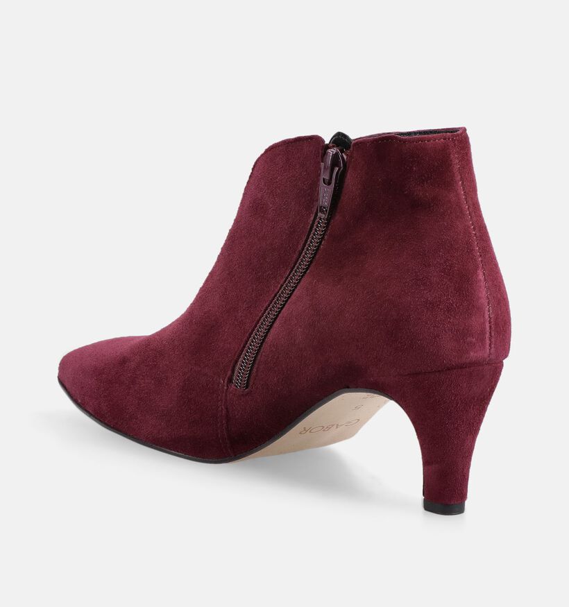 Gabor Comfort Bordeaux Enkellaarzen met Hak voor dames (380059)