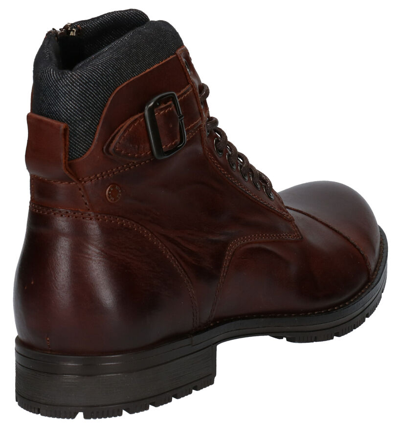 Jack & Jones Bottines en Marron en cuir (256275)