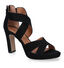 Signatur Zwarte Sandalen in daim (308207)