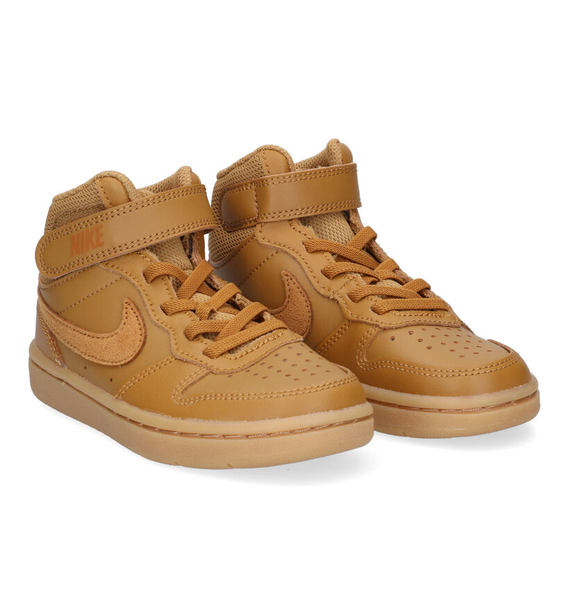 Nike Court Borough Mid 2 PS Baskets en Bleu pour filles, garçons (332214)