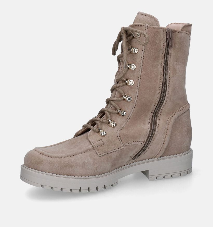 Gabor Beige Veterboots voor dames (316920) - geschikt voor steunzolen
