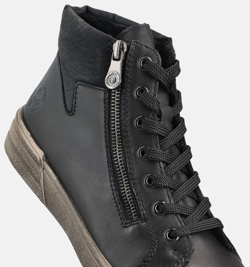 Rieker Zwarte Hoge Sneakers voor dames (360477) - geschikt voor steunzolen