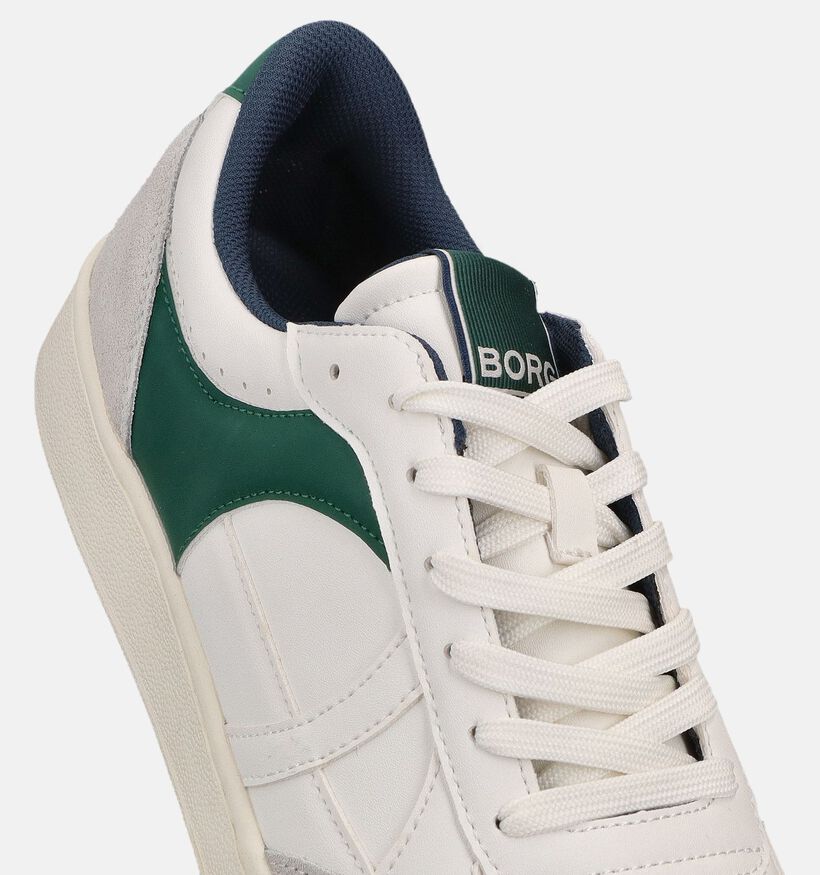 Bjorn Borg Court WB Baskets basses en Blanc pour hommes (369015) - pour semelles orthop&eacute;diques