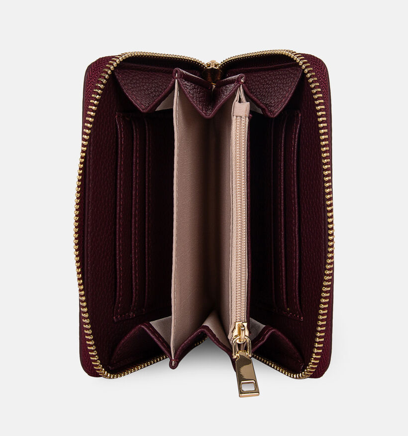 Laurent David Bordeaux Portemonnee met Rits voor dames (381570)