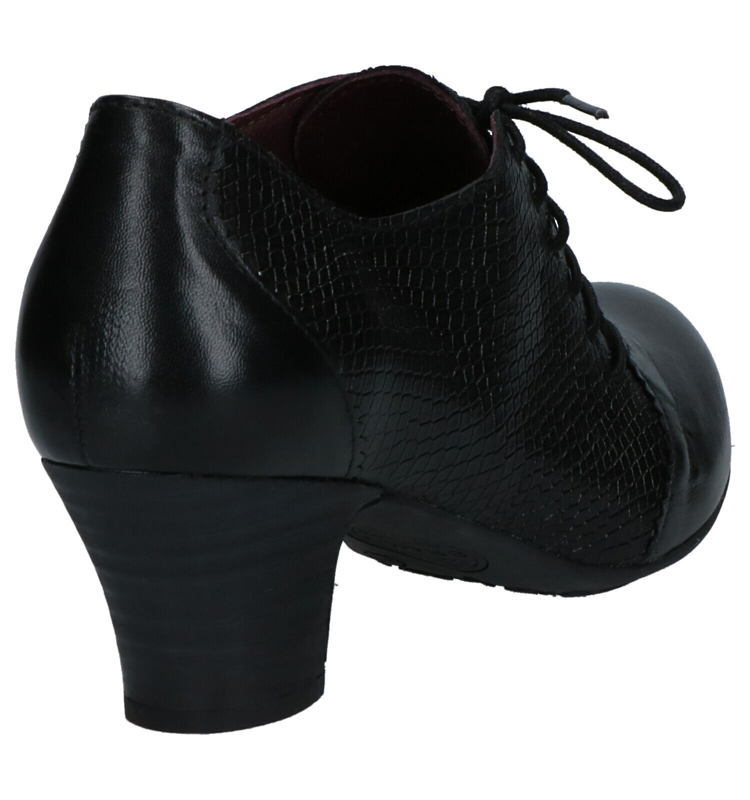 Brako Anatomics Zwarte Veterschoenen Dames Lage schoenen