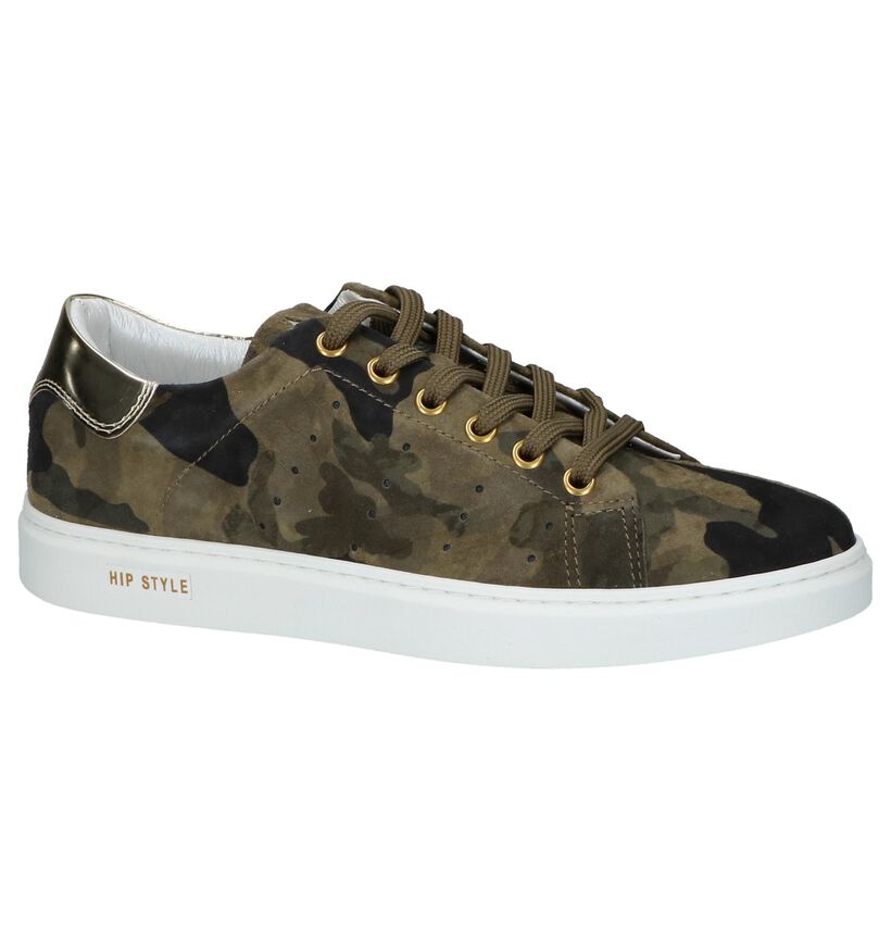 Hip Geklede Sneakers Camouflage Print in nubuck (219816)