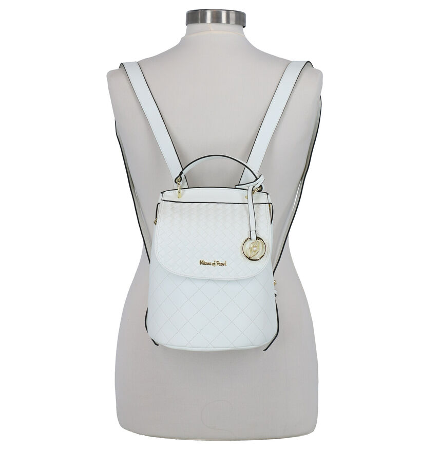 Kisses of Pearl Zora Sac à Dos en Blanc en simili cuir (273761)