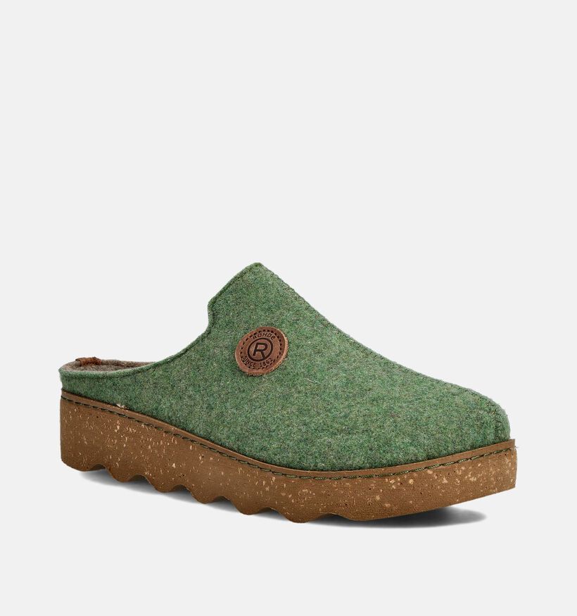Rohde Foggia Groene Open Pantoffels voor dames (379798) - geschikt voor steunzolen