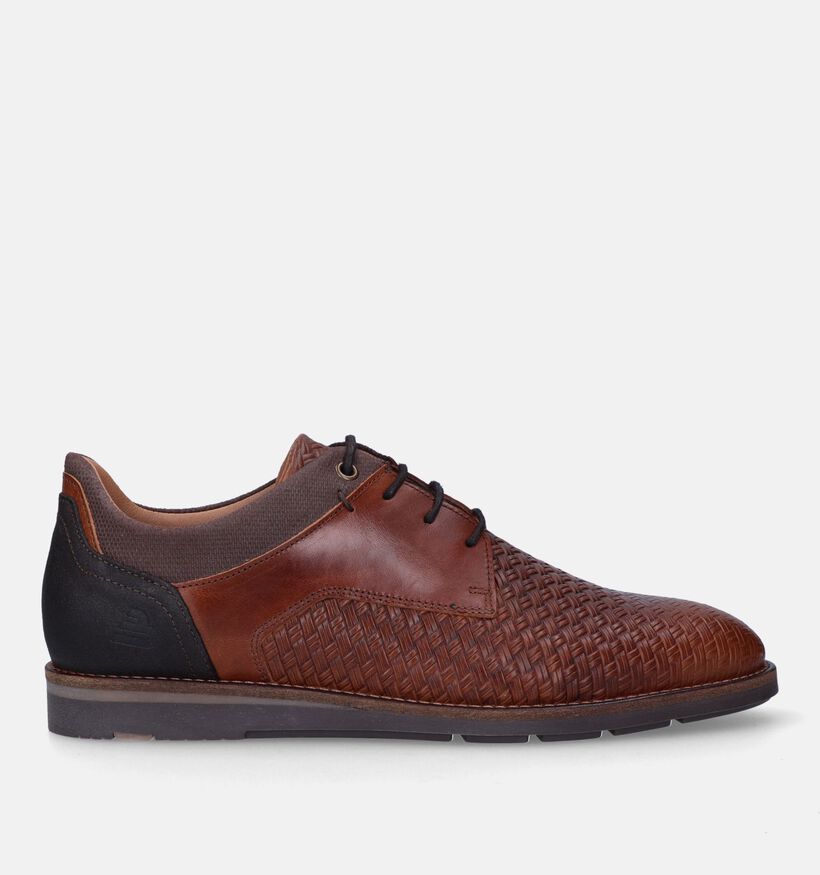 Bullboxer Cognac Veterschoenen voor heren (332271) - geschikt voor steunzolen