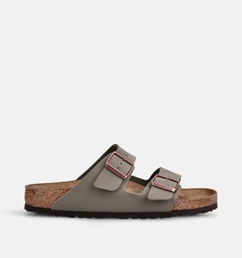 Birkenstock Arizona Nu-pieds Gray Taupe/Velvet Gray/stone/Velvet Gray/Black Buckles