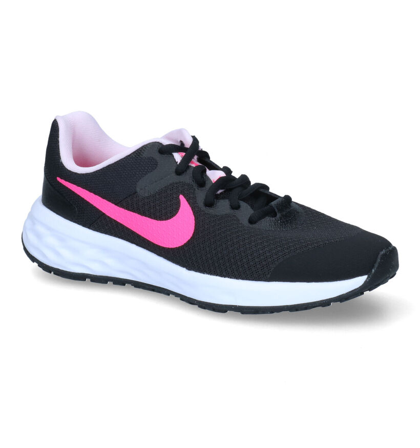 Nike Revolution Baskets en Noir pour filles (308951) - pour semelles orthopédiques