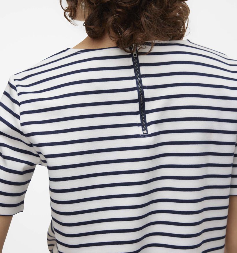 Vero Moda Abby Wit Gestreept T-shirt voor dames (352197)