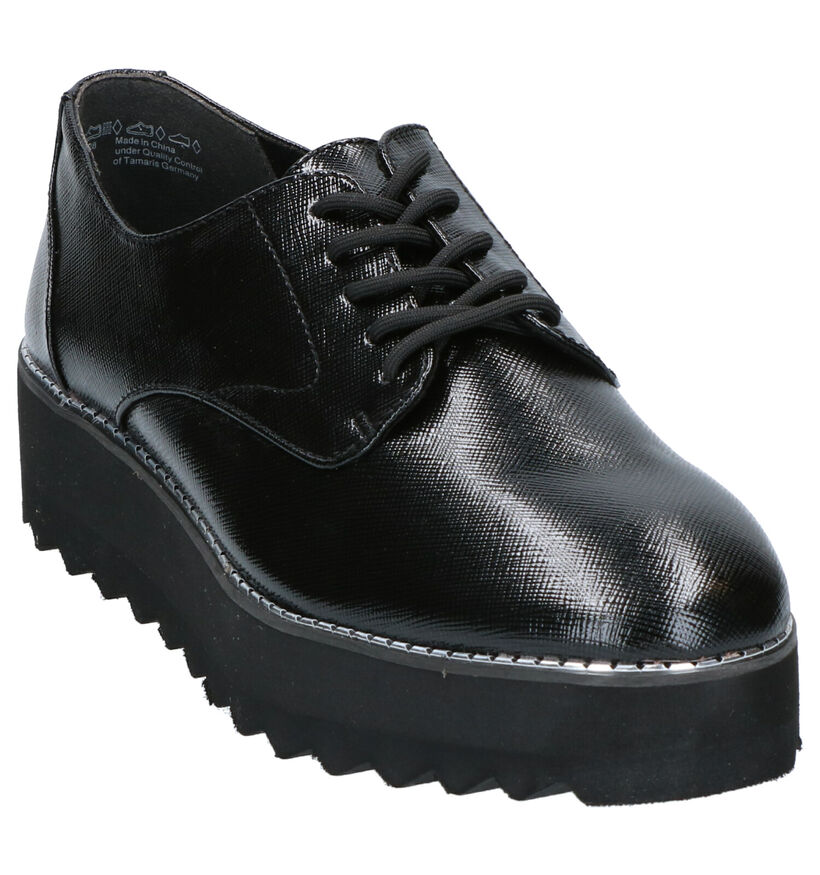 Tamaris TOUCH it Chaussures à lacets en Noir en simili cuir (257204)