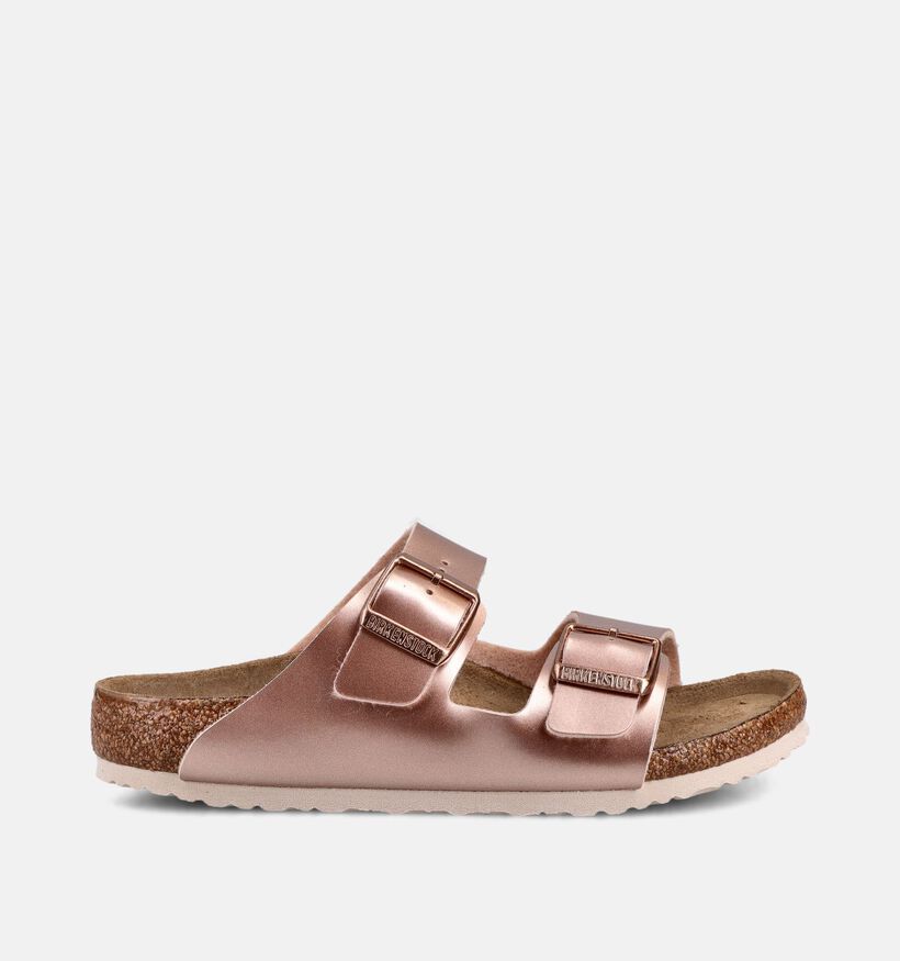 Birkenstock Arizona Electric Metallic Ros&eacute; Gouden Slippers voor meisjes (368280)