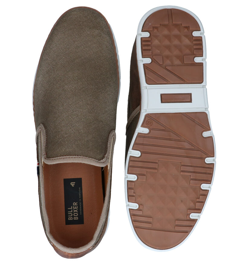 Bullboxer Taupe Instappers in daim (275352)