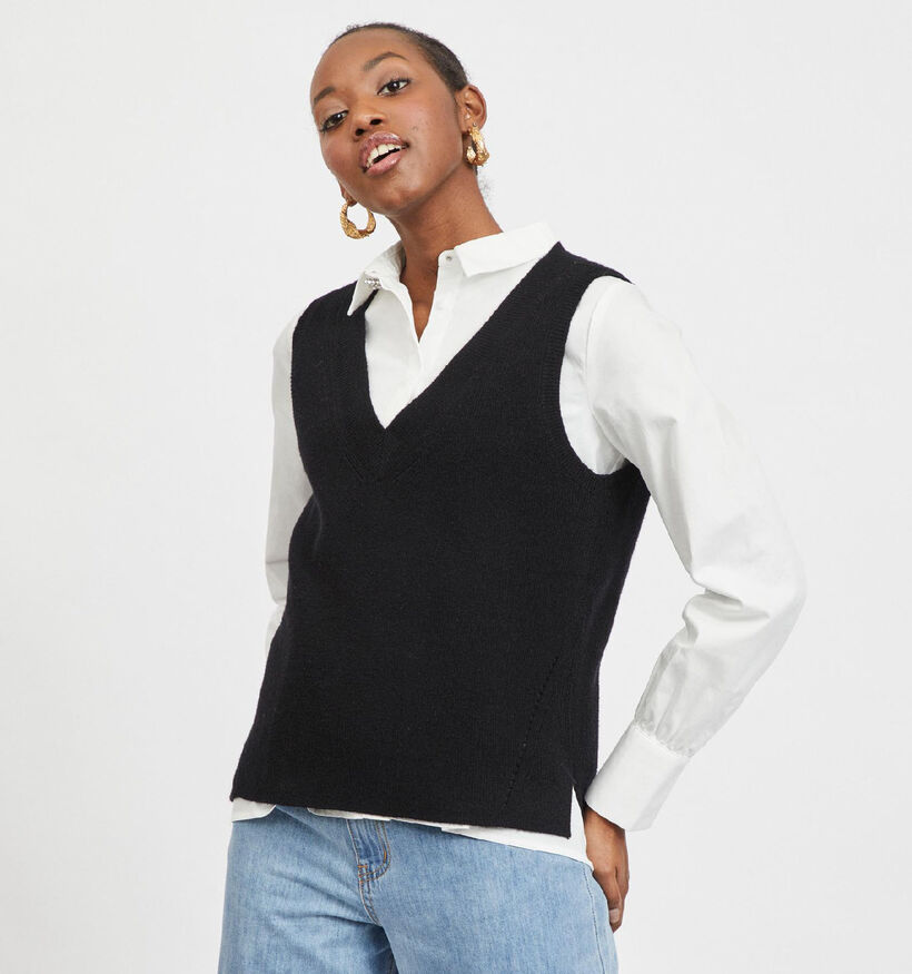 Vila Pull sans manches en Noir (304948)