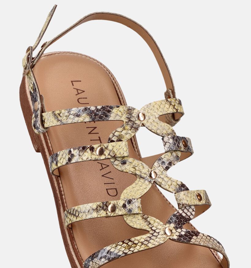 Laurent David Snake Gele Sandalen voor dames (374153)