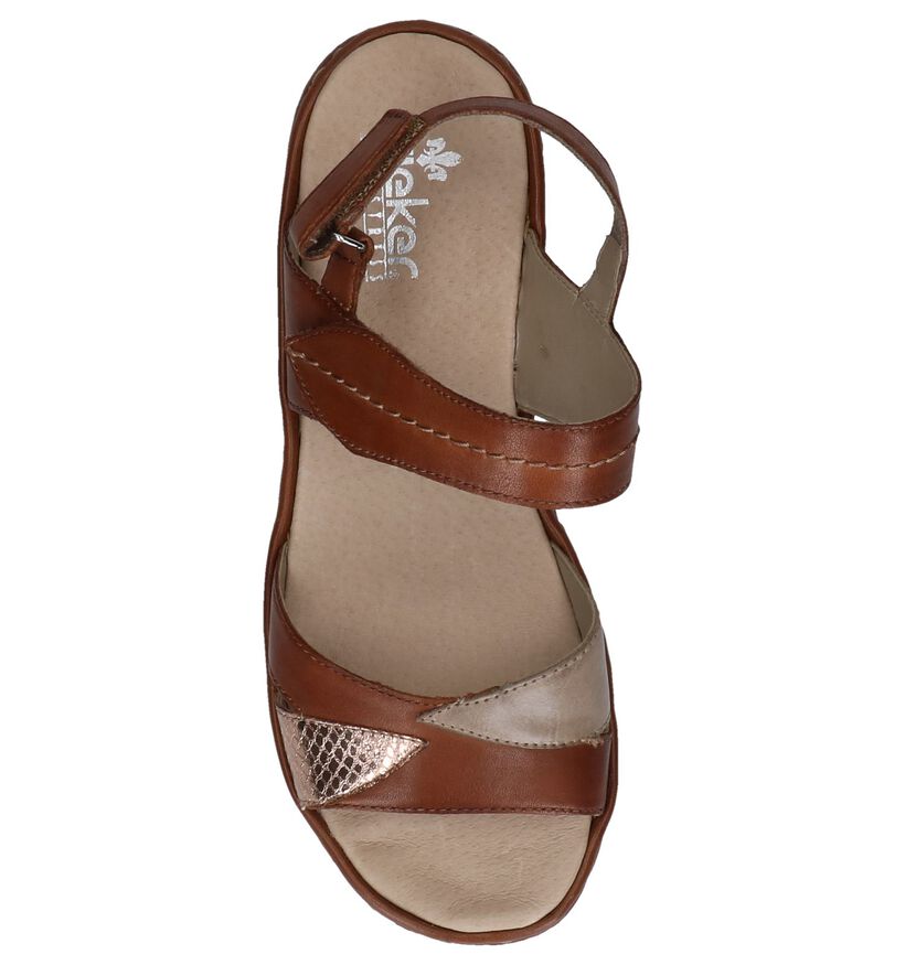 Rieker Cognac Sandalen in leer (271896)