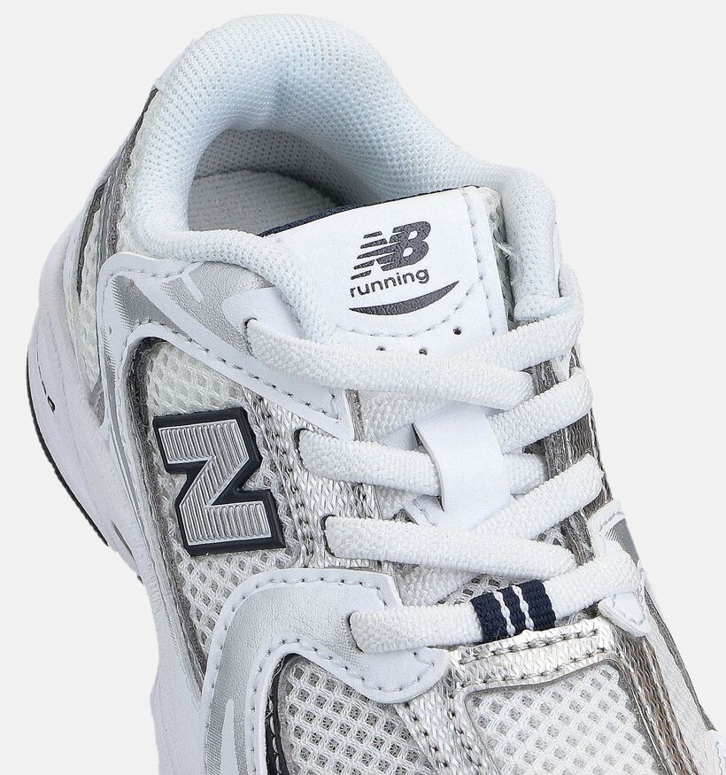 New Balance 530 Baskets en Blanc pour gar&ccedil;ons, filles (366192) - pour semelles orthop&eacute;diques
